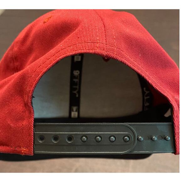 Quicksilver 9Fifty New Era Snapback Red Black One Size Fits Most Skate Surf - Picture 7 of 9